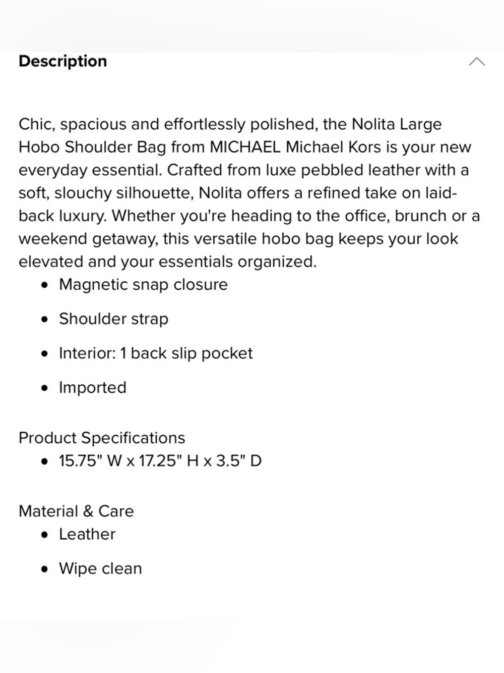 Michael Kors Nolita Hobo Shoulder Bag - Picture 13 of 13
